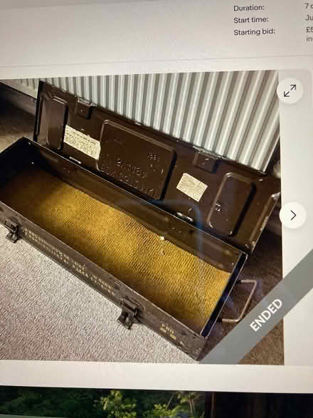 Photo of free 1964 British Army 105mm Ammo Box (St James, South Elmham IP19) #1