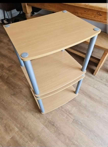 Photo of free Two wood effect stackable tables (ST3 Lightwood) #2