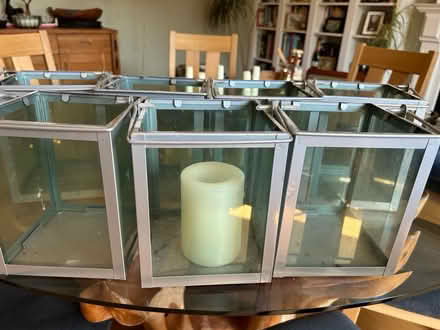Photo of free 7 metal and glass candle lanterns (Over CB24) #1