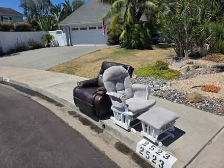 Photo of free Leather recliner and chair (Rancho La Costa near Alga) #2