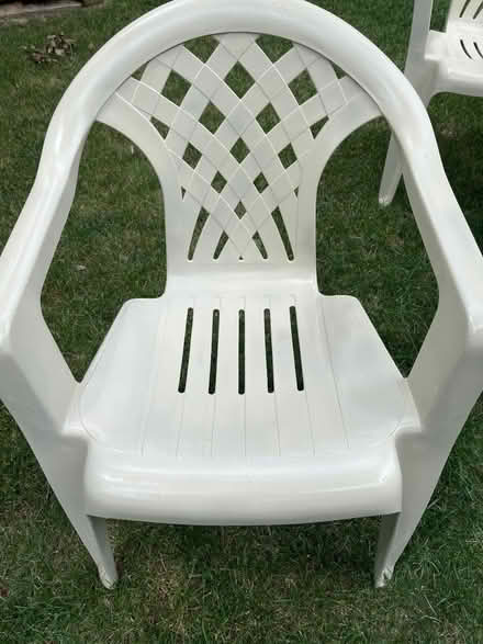 Photo of free 4 Outdoor Plastic Chairs (Pasadena, MD near Northeast HS) #2