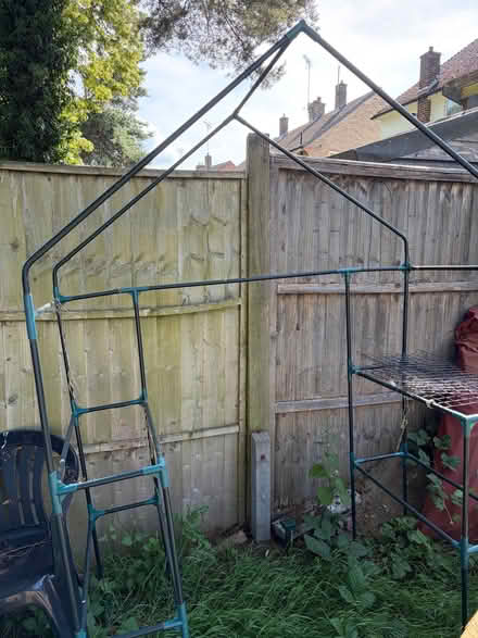 Photo of free Old plastic greenhouse frame & cover (Borough Green TN15) #1