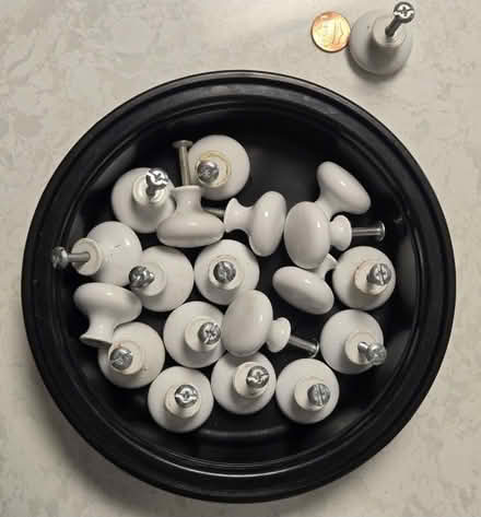 Photo of free White ceramic cabinet knobs (Foggy Bottom near Metro) #1