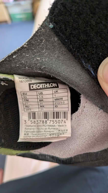Photo of free Children's climbing shoes size 1 (Knighton LE2) #2