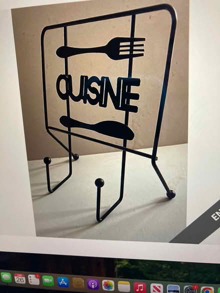 Photo of free Black Metal Kitchen Cuisine Cookery Book /Recipe Stand. (St James, South Elmham IP19) #1