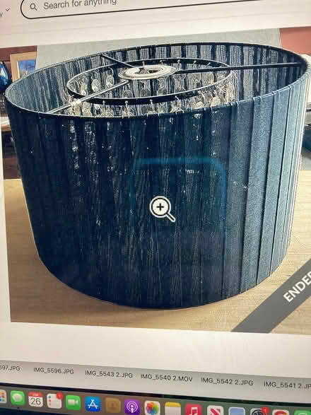 Photo of free Black Fabric Chandelier Pendant Light Shade with Droplets (St James, South Elmham IP19) #1