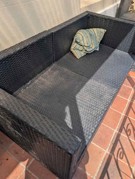 Photo of free Outdoor 3 modular seater sofa with footstool. No cushions. (Dawlish EX7) #1