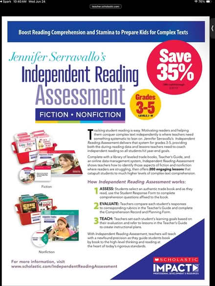 Photo of free Serravallo’s IRA Gr 3 & 5 (South Skokie) #1