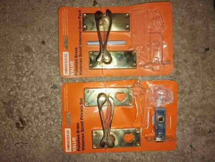 Photo of free Polished brass door handle sets (Shalford GU4) #3
