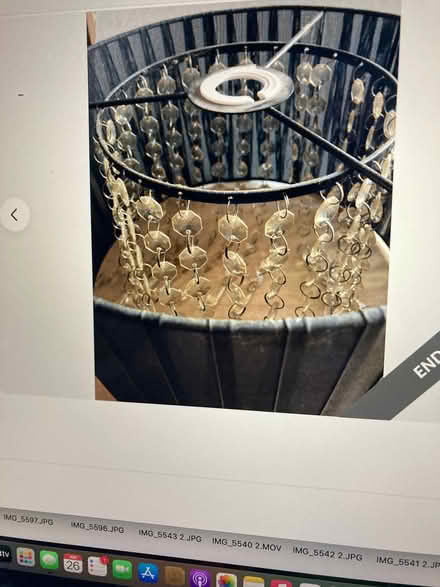 Photo of free Black Fabric Chandelier Pendant Light Shade with Droplets (St James, South Elmham IP19) #2