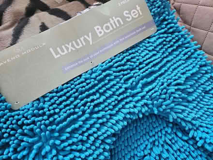 Photo of free Luxury Aqua Blue Bath Mat Set (Crossways DA2) #2