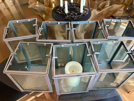 Photo of free 7 metal and glass candle lanterns (Over CB24) #2