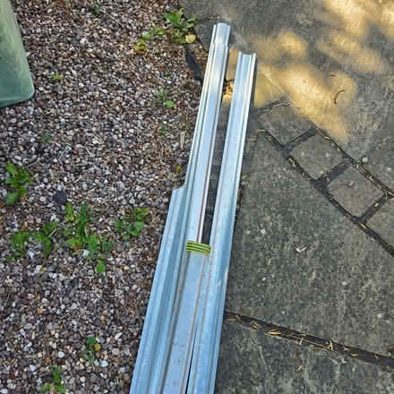 Photo of free 5 lengths galvanised cable protector sheathing (Cherry Orchard SY2) #1