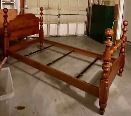 Photo of free EthanAllen twin bed/dresser/mirror (Kintnersville/Riegelsville) #1
