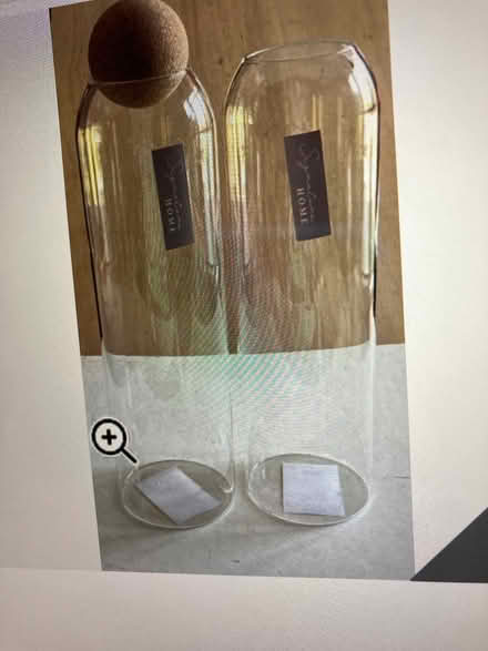 Photo of free 2 x 30cm tall Clear Glass Kitchen Storage (Brand New) (St James, South Elmham IP19) #1