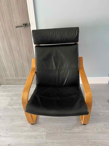 Photo of free IKEA Poang Black faux leather chair (Brownhills WS8 6DR) #2
