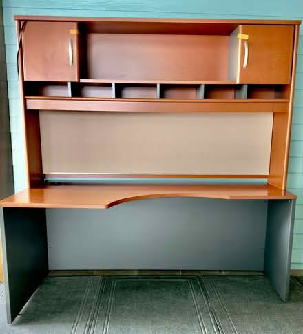 Photo of free Desk executive 7’ wide with Hutch (Morro Bay Cloisters sub) #1