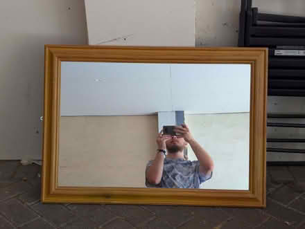 Photo of free Large pine-framed wall mirror (Bedford Centre MK40) #2