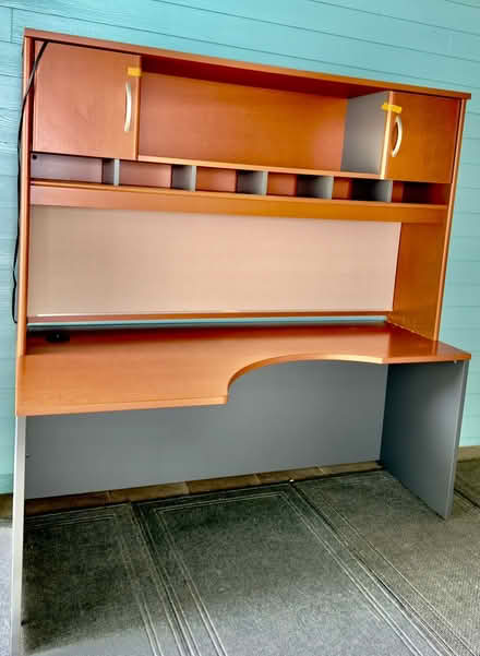 Photo of free Desk executive 7’ wide with Hutch (Morro Bay Cloisters sub) #2