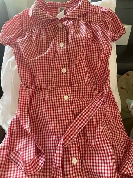 Photo of free Red checked summer school dress Age 3-4 (Emscote Mill CV34) #1