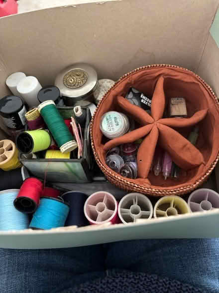 Photo of free Box of sewing reels, spools (G74) #2