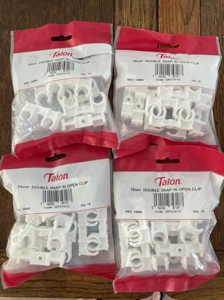 Photo of free 15mm double pipe clips (GL52) #1