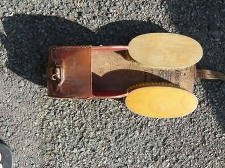 Photo of free Vintage set of 2 x bristle shoe brushes in leather case (Kempsey WR5) #1