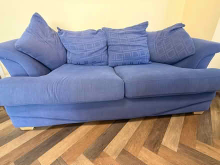 Photo of free Blue Fabric 2-Sofa (collection only) (Eltham SE9) #2