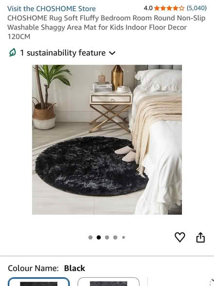 Photo of free Washable shaggy rug, 120cm dia (Strood, ME2) #1