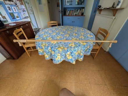 Photo of free Wooden curtain pole with rings (Old Road OX3) #1