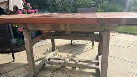 Photo of free Teak extendable wooden garden table (TW9) #3