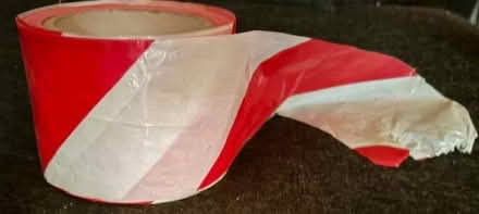 Photo of free Red & White tape roll (non-adhesive) 3 inches wide (Downs Barn MK14) #1