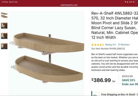 Photo of free Blind corner insert (Severna Park) #1