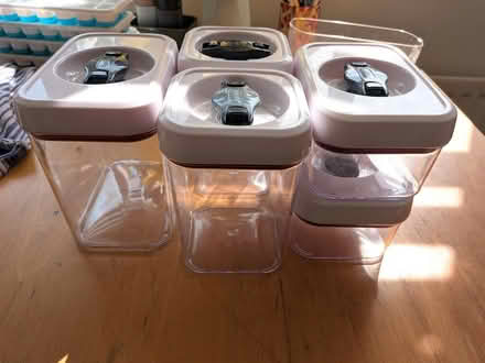 Photo of free 5 locking storage containers (Castlepoint BH8) #1