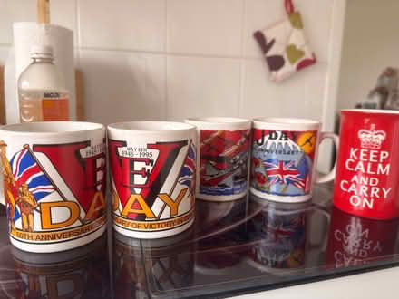 Photo of free Selection of VJ and D Day mugs (Newlyn TR18) #1