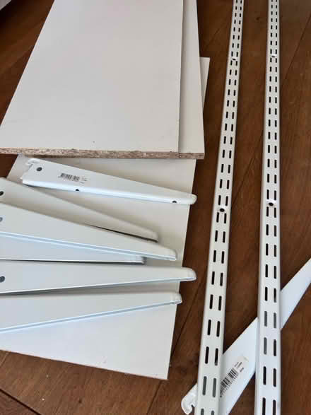 Photo of free White twin-slot shelving system (KT13) #2