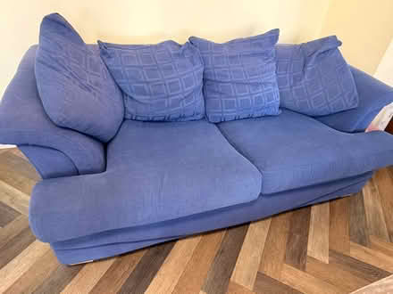 Photo of free Blue Fabric 2-Sofa (collection only) (Eltham SE9) #1