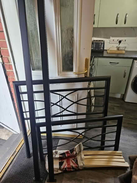 Photo of free Metal single bed with mattress (Huddersfield HD8) #1