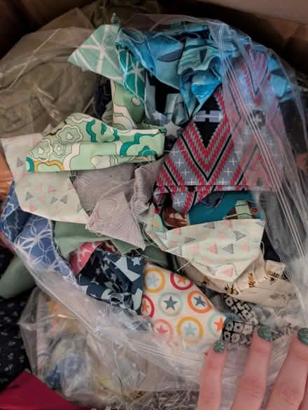 Photo of free Sewing machine and fabric (Campbell) #3