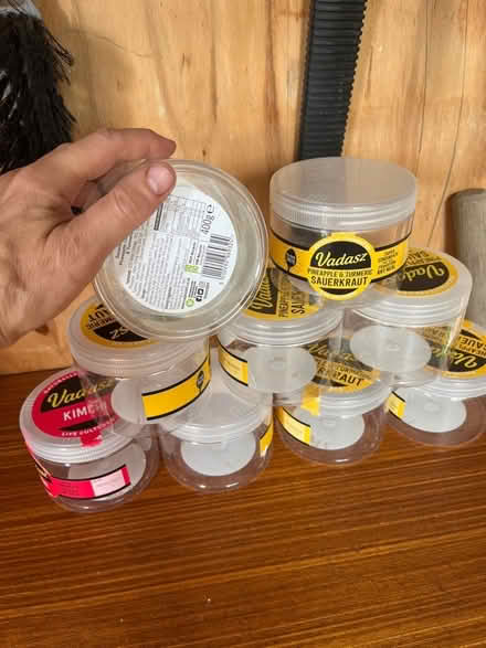 Photo of free 10 clear screw top pots (Malvern Link WR14) #1