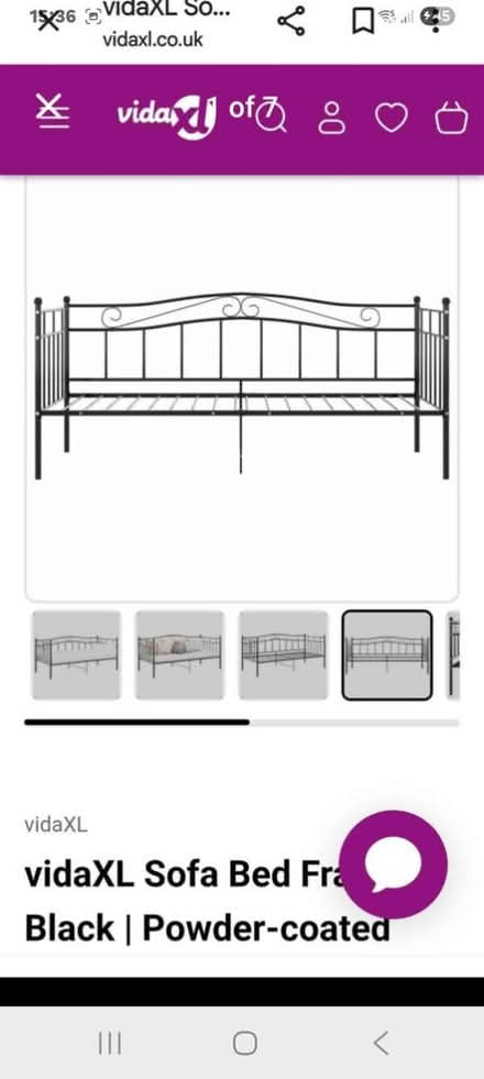 Photo of free Black Metal Day bed (Earley RG6) #1