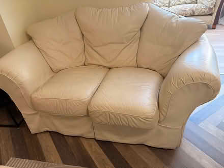 Photo of free Cream Leather 2-Seater Sofa (Collection Only) (Eltham SE9) #2