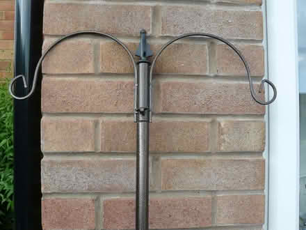 Photo of free Metal bird feeder pole with 3 hooks & 2 extra dish holders (Kempsey WR5) #4