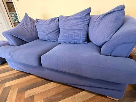 Photo of free Blue Fabric 2-Sofa (collection only) (Eltham SE9) #4