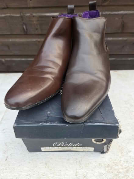 Photo of free Belide faux leather boots UK 43 (Frimley) #1