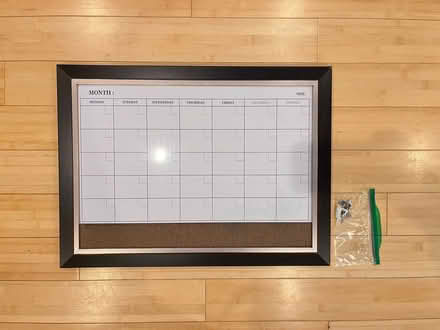 Photo of free Cork board and dry-erase calendar (Fair Lawn, NJ) #2
