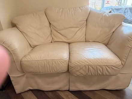 Photo of free Cream Leather 2-Seater Sofa (Collection Only) (Eltham SE9) #3