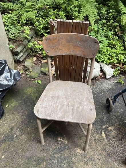 Photo of free old wooden chair & child/pet gate (Cresco/Paradise Valley) #1