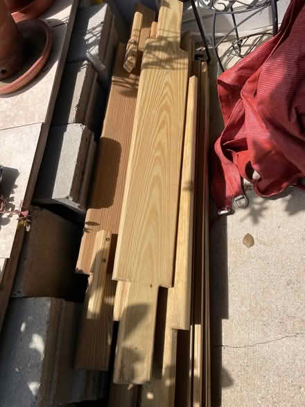 Photo of free 17 Cinder Blocks+plant shelf planks (Mundelein) #3
