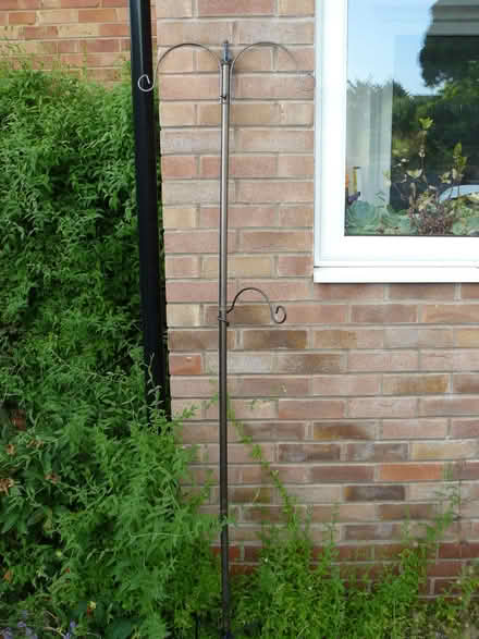 Photo of free Metal bird feeder pole with 3 hooks & 2 extra dish holders (Kempsey WR5) #1